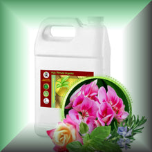 Geranium Potluck Body Massage Oil – Rose, Geranium & Citrus in a Gallon jug, bulk, wholesale size.