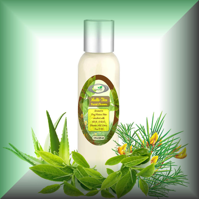 AntioxiTEA™ MULTI-TEA Antioxidant Facial Cleanser for Normal to Dry/Mature Skin with MSM, DMAE, Vitamin A&C Esters, Pro V-B5