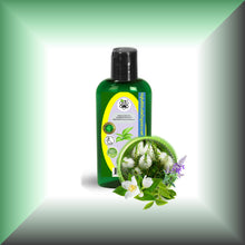 Tea Tree Temptations™ Body Massage Oil – Herbal & Mint Blend in a 2 fl oz bottle with dispenser cap.