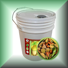 Virgin Sweet Almond Oil for Face, Skin, Hair, Body & Massage in a 5-Gallon pail for bulk, wholesale purchase.