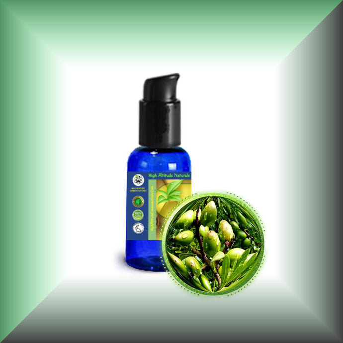 Virgin Argan Oil for Face, Skin, Hair, Beard & Massage in 1 fl oz bottle with pump.