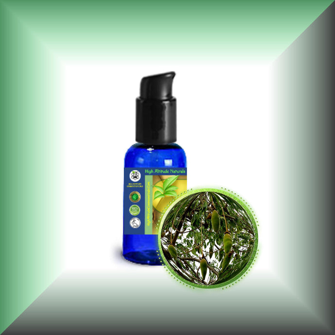 Baobab Seed Oil for Face, Dry Skin, Hair & Massage in 1 fl oz bottle with pump.