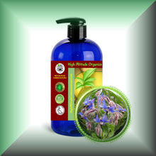 Borage Seed Oil for Dry Mature Skin, Face, Hair & Scalp in a 16 fl oz bottle with pump.