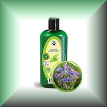 Borage Seed Oil for Dry Mature Skin, Face, Hair & Scalp in a 4 fl oz bottle with a dispenser cap.