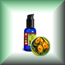 Calendula Oil Extract for Dry, Sensitive Skin, Face & Body in a 1 fl oz bottle with pump dispenser.