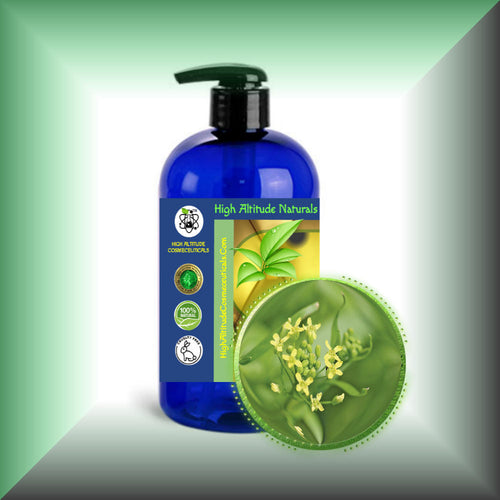 Camelina Seed Oil for Face, Dry Skin, Hair & Scalp - Virgin in a 16 fl oz  bottle with pump.