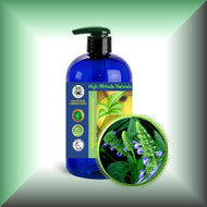 Cold-Pressed Chia Seed Oil for Face, Mature Skin & Hair in a 16 fl oz bottle with pump.