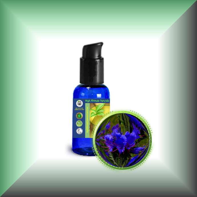 Echium Seed Oil for Face, Skin & Hair – Omega-3, SDA & GLA, in a 1 fl oz bottle with pump.