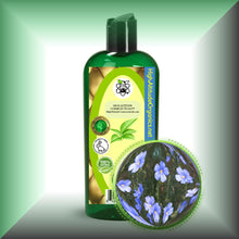 Flaxseed Oil for Face, Skin & Hair – Omega-3 Rich - Virgin, in a 8 fl oz bottle with dispenser cap.