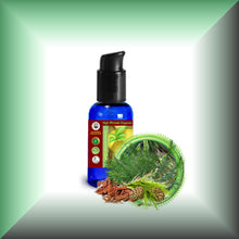 Forest Nights™ Body Massage Oil for Aromatherapy & Relaxation in a 1 fl oz bottle with pump dispenser.