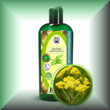 Immortelle Helichrysum Oil for Face, Mature Skin & Hair in a 8 fl oz bottle with dispenser cap.