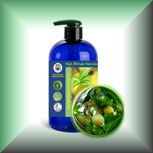 Kukui Nut Oil for Face, Skin, Hair & Massage in a 16 fl oz bottle with pump dispenser.