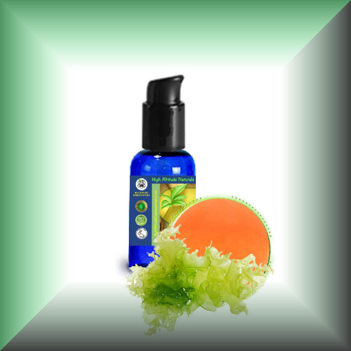Marine Microalgae Algal Oil with 40% DHA for Skin & Hair, in a 1 fl oz bottle with pump dispenser.