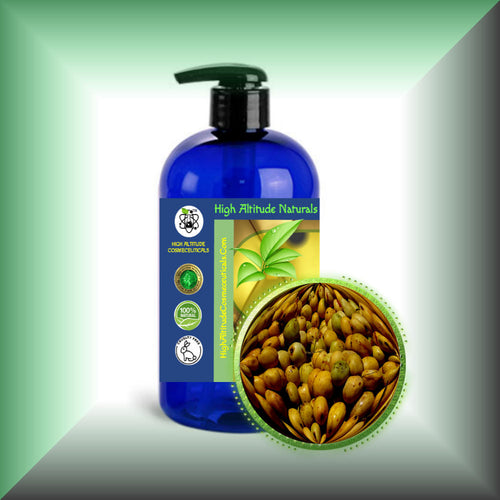 Marula Oil for Face, Skin, Hair & Body - Virgin, in a 16 fl oz bottle with pump dispenser.
