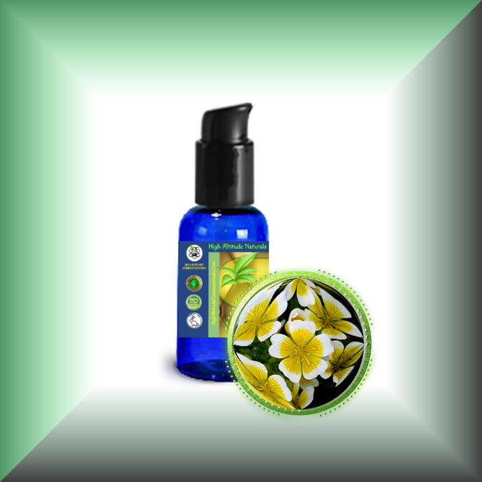 Meadowfoam Seed Oil for Face, Skin, Hair & Massage, in a 1 fl oz bottle with pump dispenser.