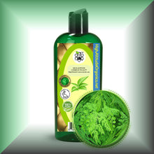 Moringa Leaf Oil Extract for Face, Skin, Hair & Massage, in 1 fl oz bottle with dispenser cap.