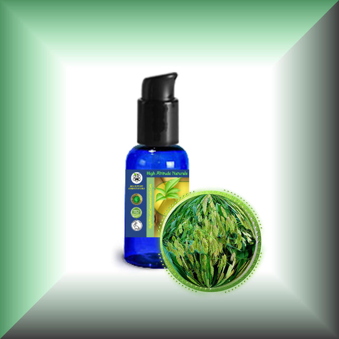 Oat Oil for Face, Dry Skin, Hair & Scalp - Virgin, in a 1 fl oz bottle with pump dispenser. 