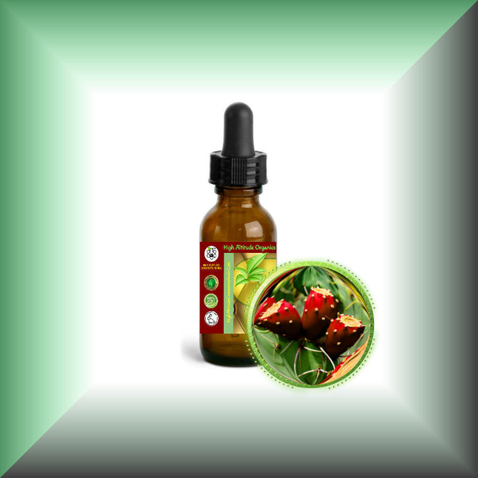 Prickly Pear Seed Oil for Face, Skin & Hair - Virgin in a 15ml glass bottle with dropper.