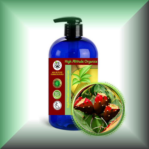 Prickly Pear Seed Oil for Face, Skin & Hair - Virgin in a 16 fl oz bottle with pump dispenser. 