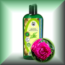Rose Herbal Oil Extract for Face, Skin, Hair & Massage in a 8 fl oz bottle with dispenser cap.