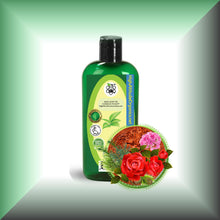 Rose Sandalwood Body Massage Oil for Aromatherapy & Relaxation in a 4 fl oz bottle with dispenser cap.