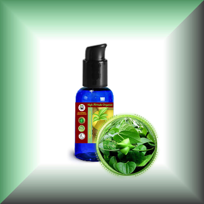 Sacha Inchi Oil for Face, Skin, Hair & Scalp - Virgin in a 1 fl oz bottle  with pump dispenser. 
