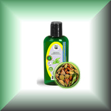Virgin Sweet Almond Oil for Face, Skin, Hair, Body & Massage, Unrefined in a 2 fl oz bottle with dispenser cap.