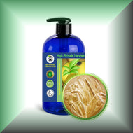Wheat Germ Oil for Dry Mature Skin, Fine Lines & Hair - Virgin, in a 16 fl oz bottle with pump dispenser.